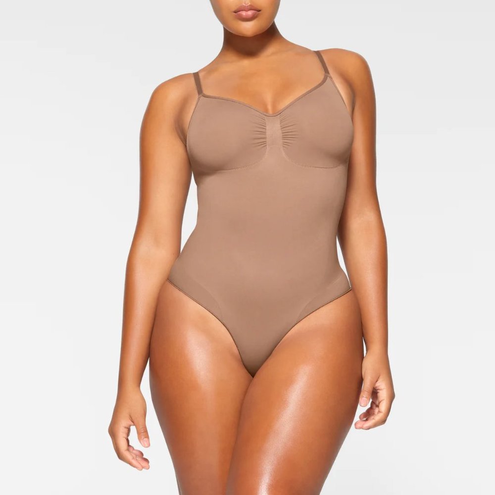 SKIMS Sculpting Bodysuit in Brown